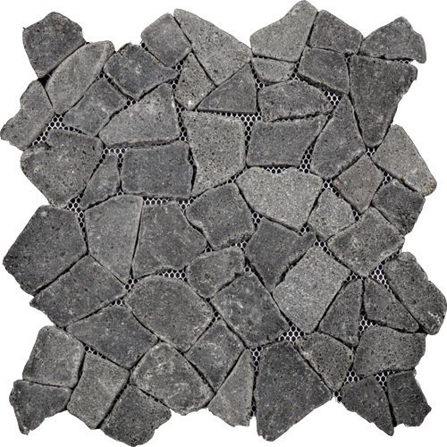 MOSAICO ENMALLADO PIEDRA NATURAL 30X30 EVERSTONE NEGRA - COQ